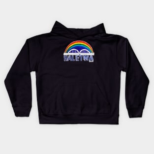 Haleiwa Rainbow Bridge Drawing Kids Hoodie